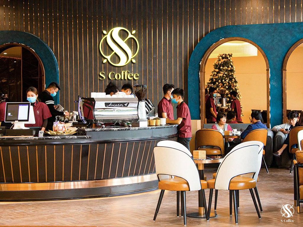 Không gian S Coffee sang trọng và tinh tế.