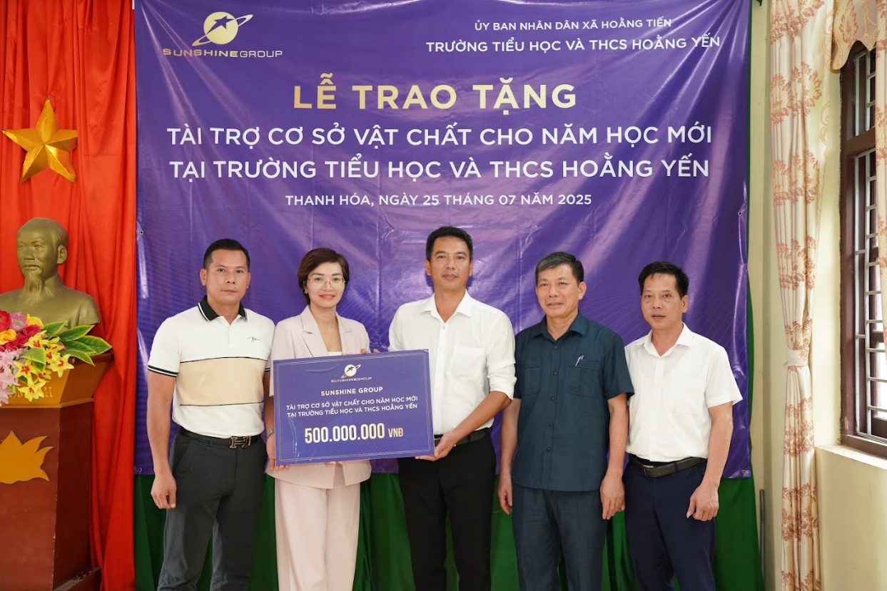 Sunshine Group góp phần vun đắp môi trường học tập khang trang tại vùng quê hiếu học xứ Thanh