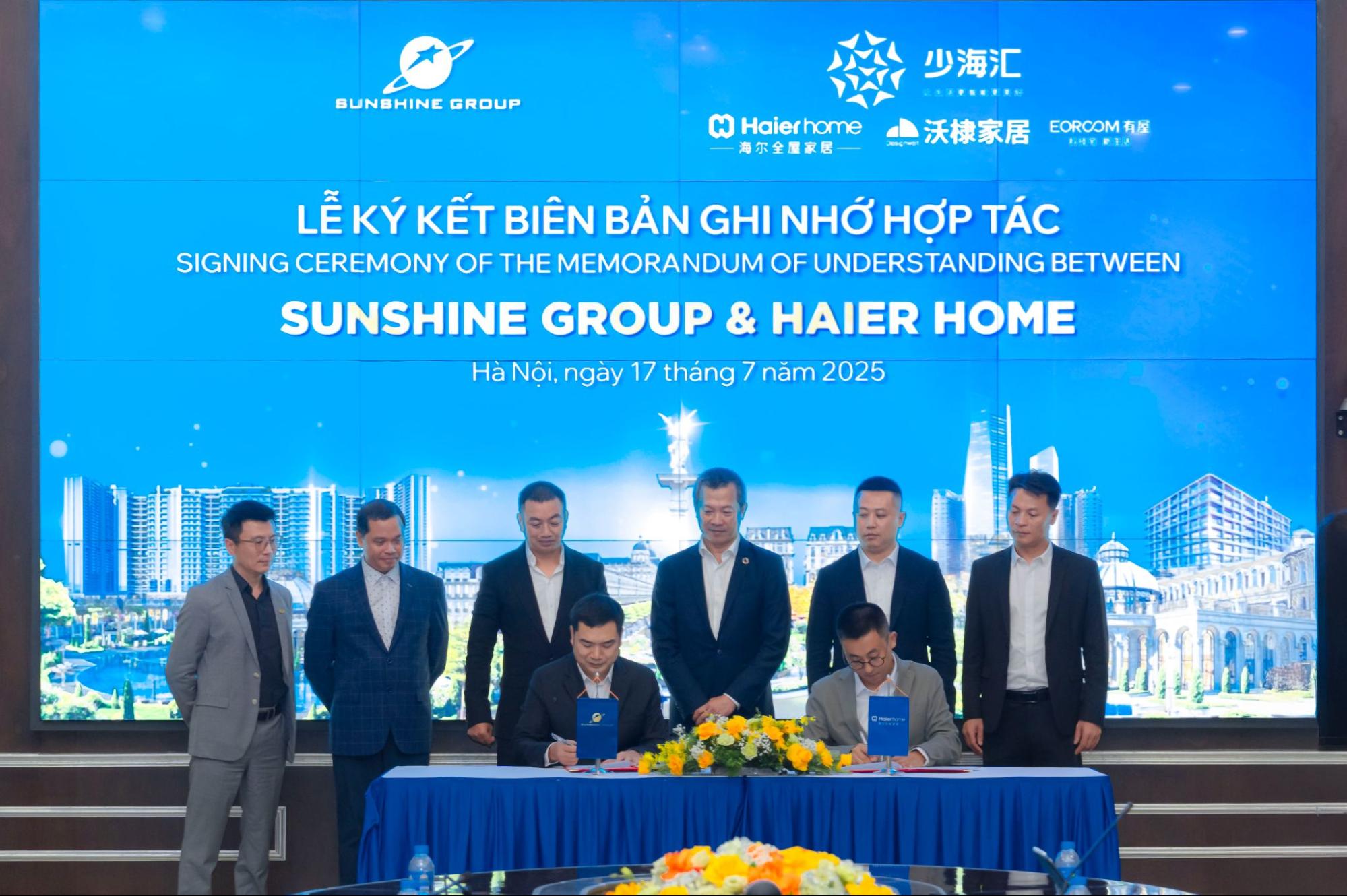 Sunshine Group bắt tay Haier Group thiết lập hệ sinh thái bất động sản, nội thất thông minh tại Việt Nam