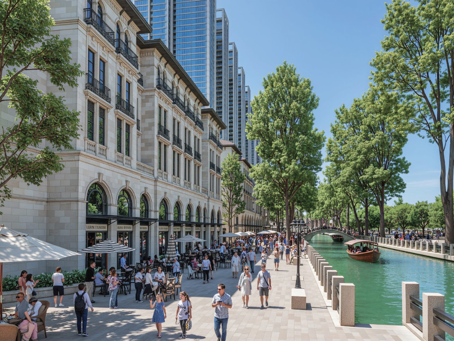 Phố thương mại ven sông