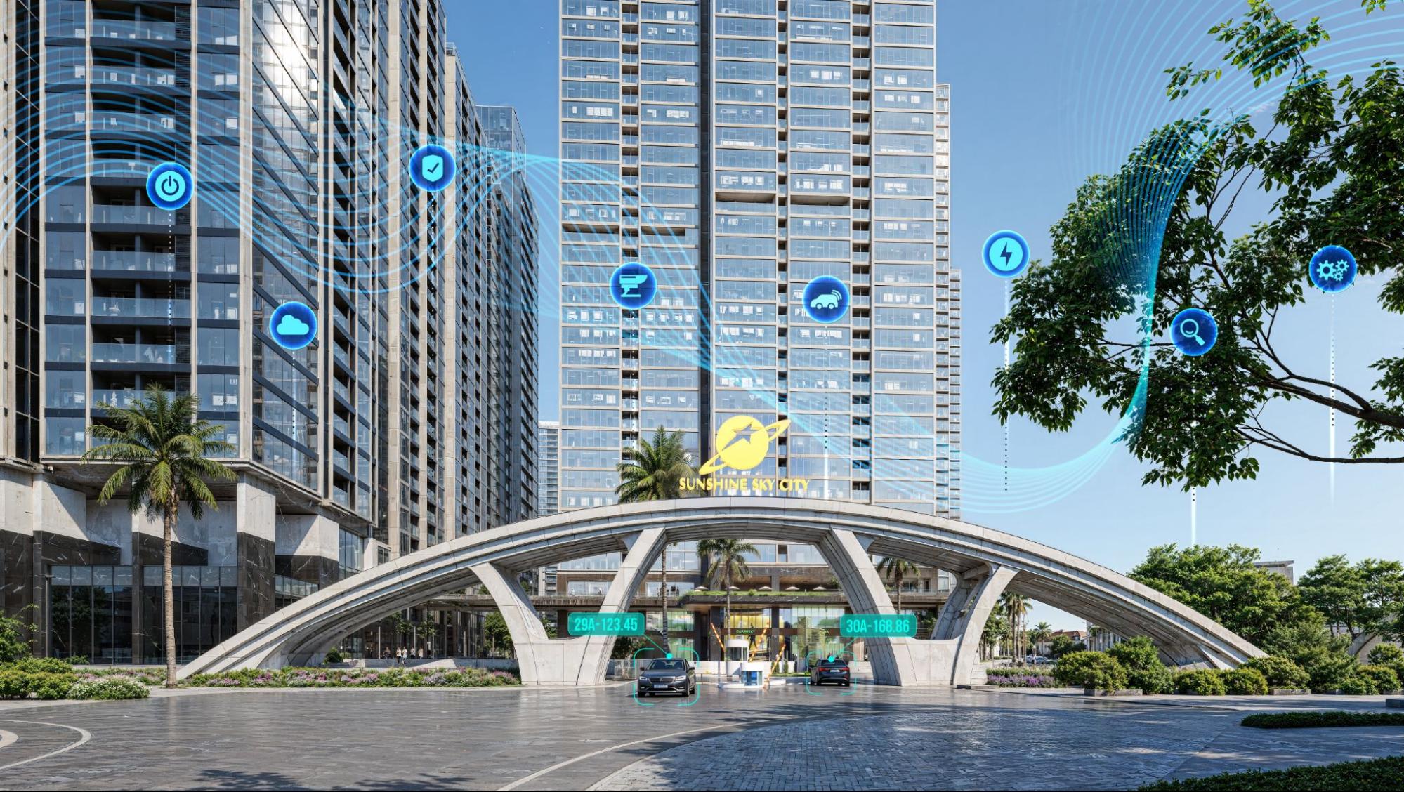 Hành trình số hóa liền mạch từ hầm gửi xe: Chuẩn Smart Living tại Sunshine Sky City có gì?