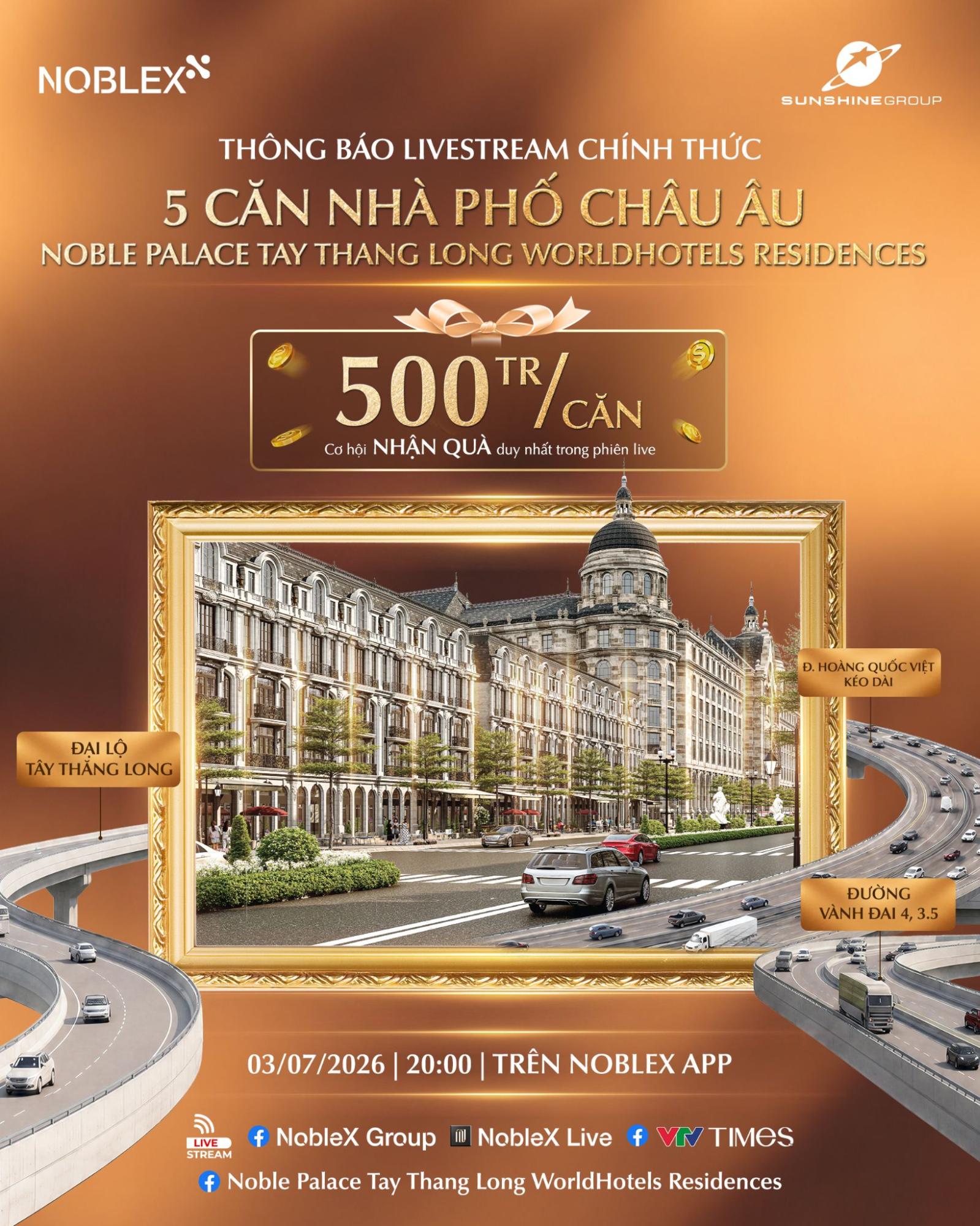 Tối 3/7, Sunshine Group tái xuất đường đua livestream BĐS: Hé lộ quỹ căn đặc biệt, quà tặng lên tới 500 triệu/căn