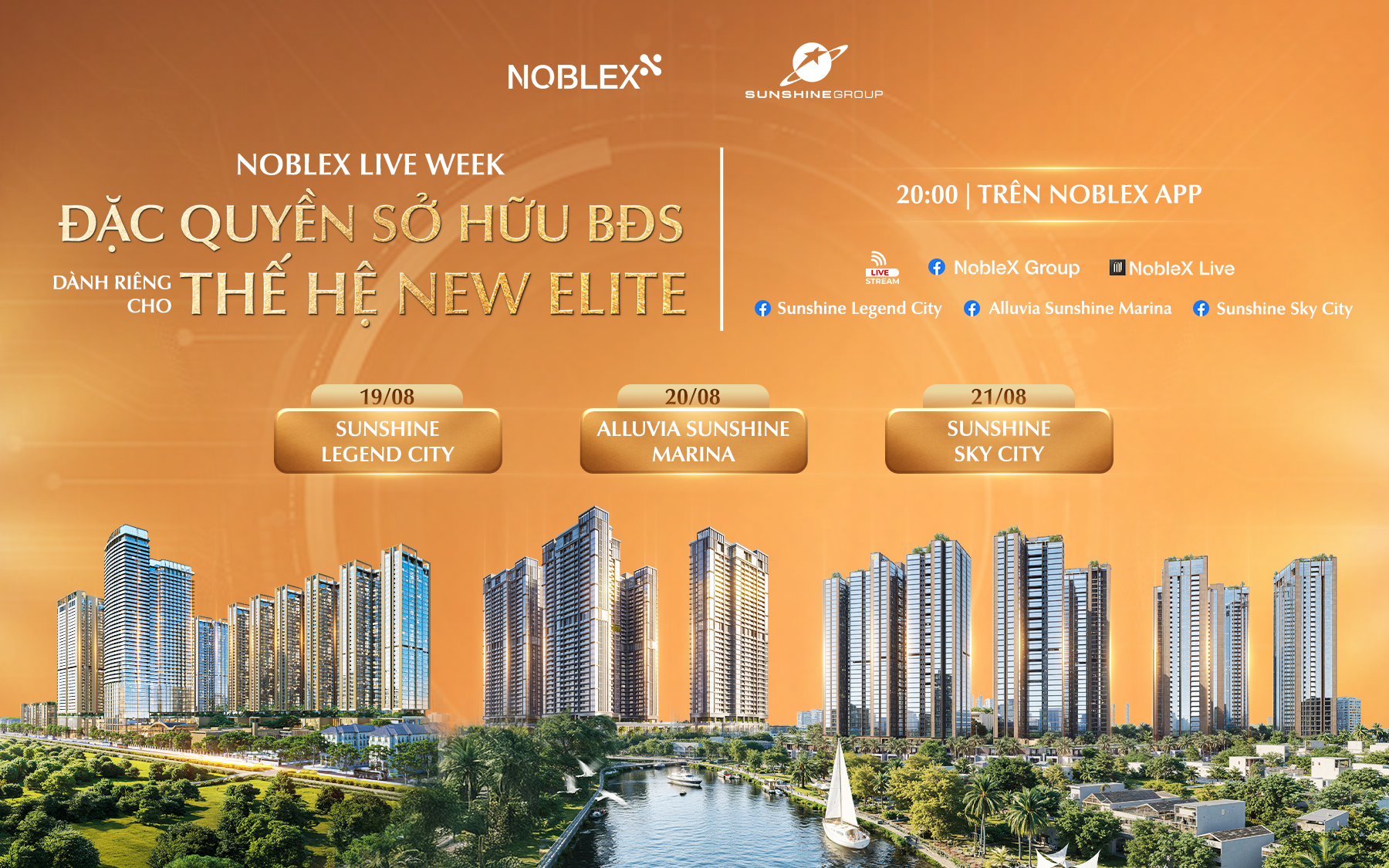 3 dự án “hot” bậc nhất của Sunshine Group lên sóng livestream từ 19-21/8, ưu đãi tới 300 triệu/căn