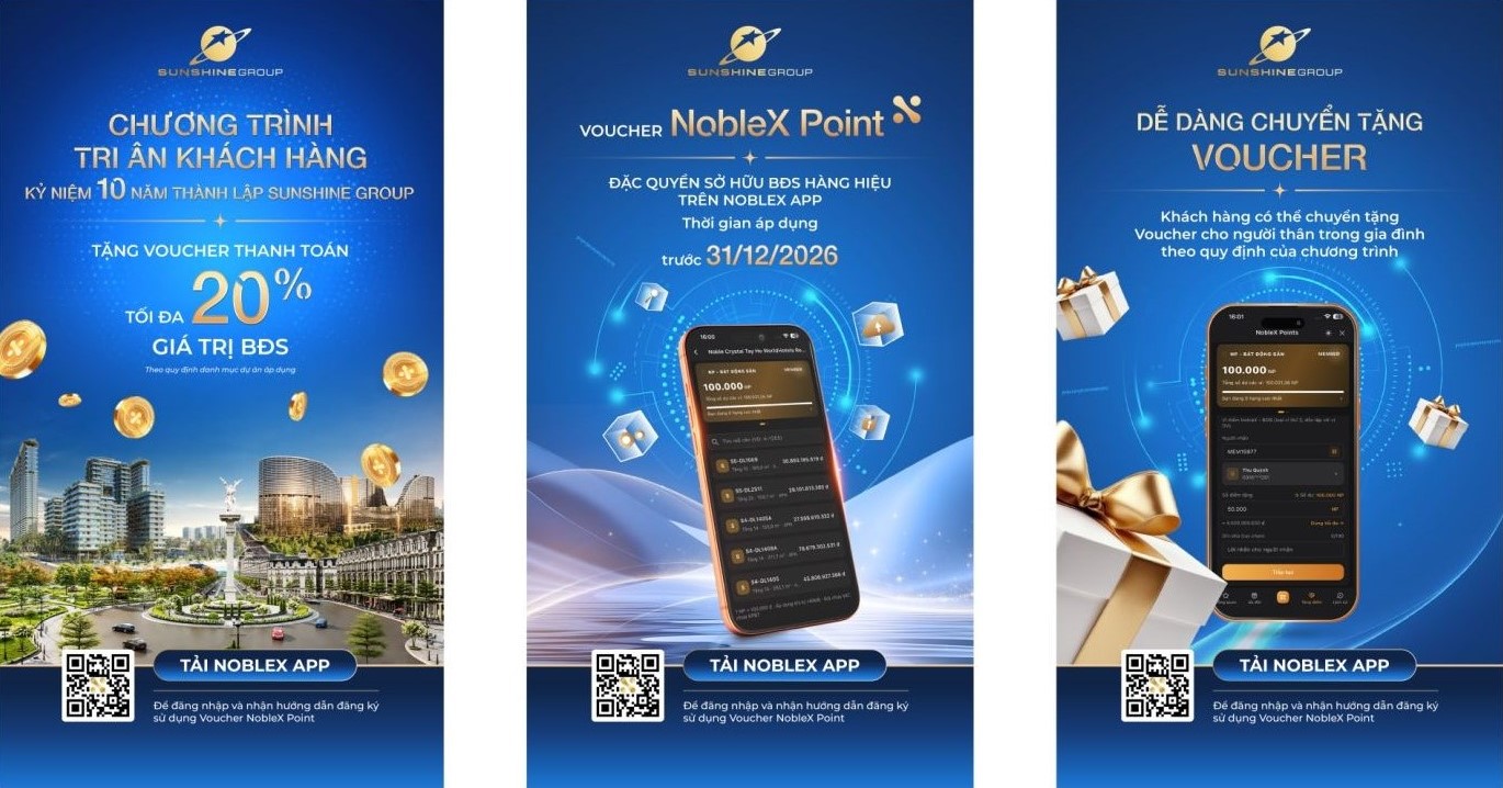 Sunshine tri ân 10 năm thành lập với Voucher thanh toán tối đa 20% BĐS mới: bùng nổ giao dịch chỉ sau 10 ngày